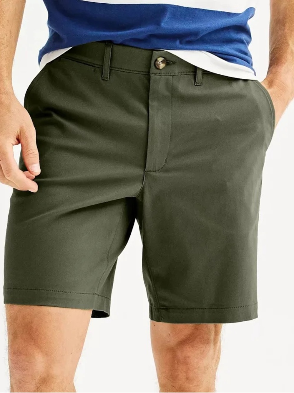 Sonoma Good For Life Men's Flex Wear 9” Flat Front Olive Green Shorts - Waist 30